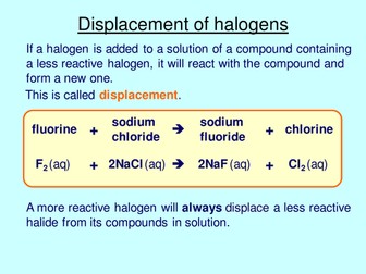 Halogen displacement