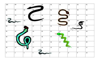 Blank Snakes and Ladders.