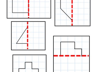 Symmetry along a mirror line.