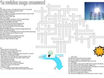 AQA Physics P1a mega crossword