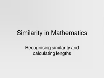 Similar Shapes Activity - KS3/KS4. Powerpoint.