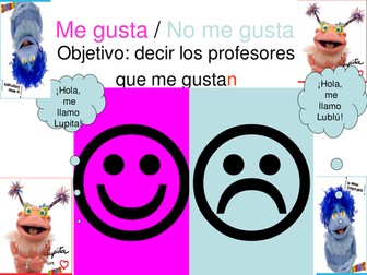 I like/ I don't like + subject teacher