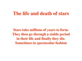 Life and death of stars