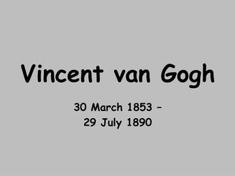 Vincent van Gogh PowerPoint