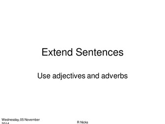 Adverbs and adjectives - sentence building