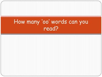 'oo' words PowerPoint