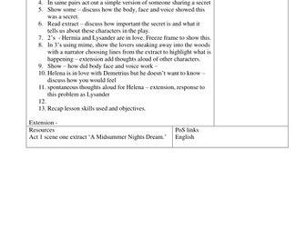 Year 7 'Midsummer Nights Dream'