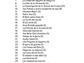 Spanish Quiz - Que programa de television es?