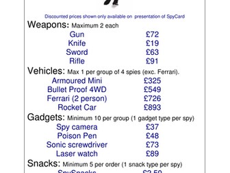 Spy maths -  context based maths