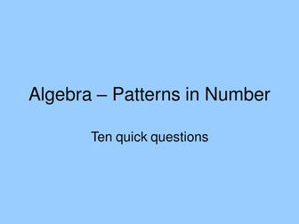 Algebra Quizzes. Games. PPT KS3, KS4 (Ages 11-16)