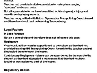 BTEC National - H&S in Sport Legal & Legislative Factors Workbook