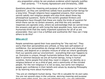 Humanist Perspectives: Philosophical and Religious Issues