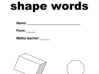 Worksheet - Shapes and their Descriptions