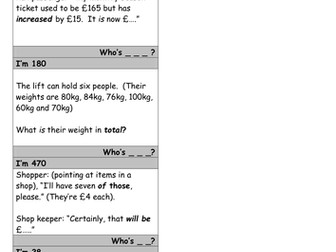 Loop Cards: Number Operations: KS3, KS4, Post16