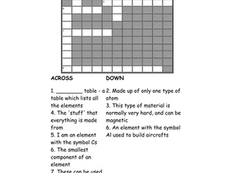 Elements crossword
