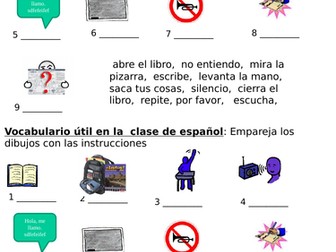 Spanish Classroom Instructions