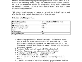 The effects of DDT pesticide on bird populations