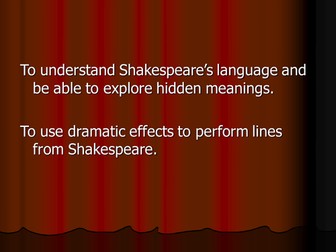 Shakespearean Insults Lesson: Language