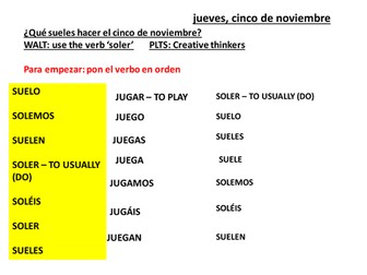 Spanish Bonfire Night & 'Soler' Verb