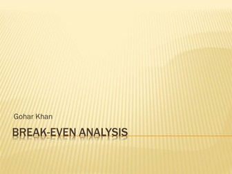 Break-Even Analysis Handbook + Presentation