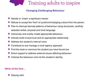 Changing Challenging Behaviour