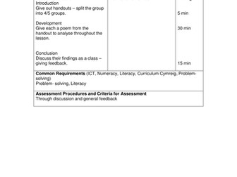 GCSE Poetry.  War Poetry