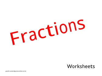 Fractions worksheet Y3 plus