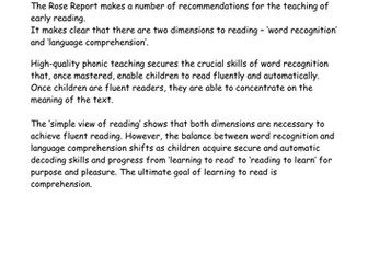 Phonics training handout