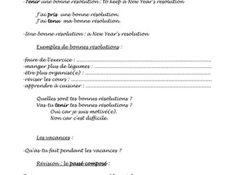 Les bonnes résolutions