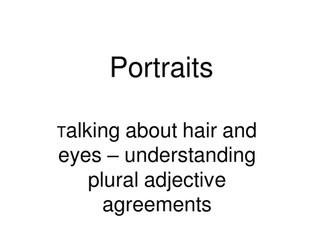 portraits - describing hair and eyes