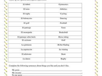 Spanish Hobbies & Sports - Los deportes