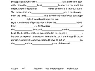 BTEC Dance Jazz Assignment Brief