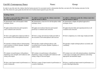 BTEC Comtemporary Dance