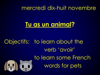 Avoir in the present tense, with animals