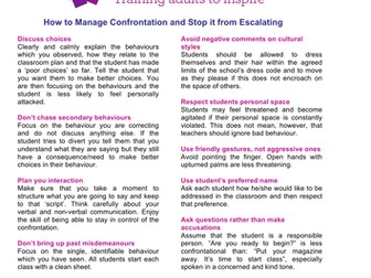 How to Manage Confrontation