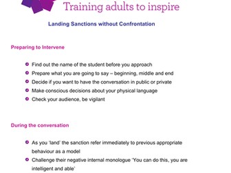 Landing Sanctions without Confrontation