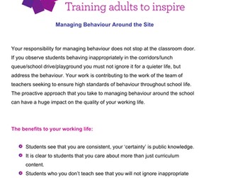 Managing Behaviour Around the Site