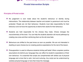 Intervention Scripts