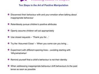 Ten Steps in the Art of Positive Manipulation