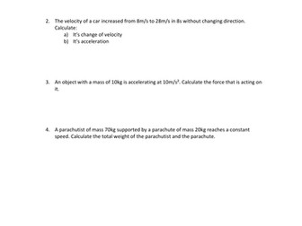 Physics P2 Equations Practice