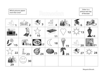 Ramadan Eid Calendar Activity