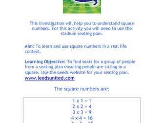 Understanding square numbers BR