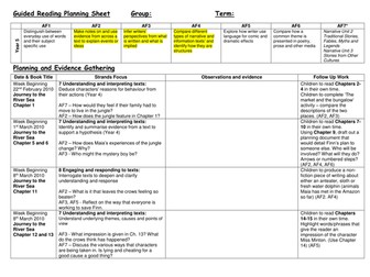 Journey to the River Sea Guided Reading Planning
