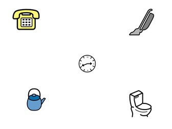 Make choices using household articles.