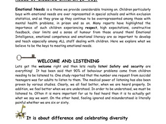 Emotional needs handout.