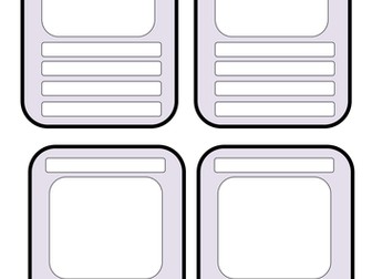 Blank Educational Top Trumps Template.