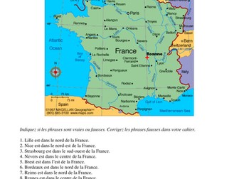 Compass points map exercise