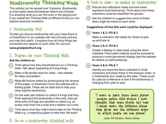 Biodiversity Thinking Walk for all ages 5-11