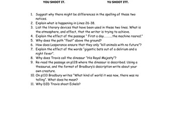 Year 8 science fiction scheme of work part 1