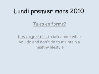 es-tu en forme? expo vert 3 module 3 unit 3